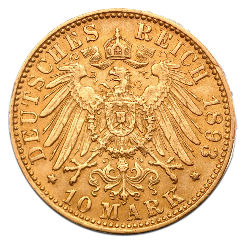 10 Mark Hanseatic Town Hamburg Gold Coin | 1873-1913