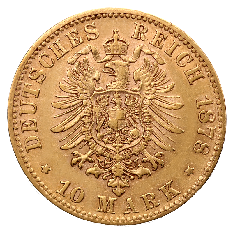 10 Mark King Karl Wuerttemberg Gold Coin | 1864-1891