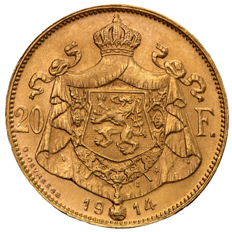 20 Francs Albert I Gold Coin | 1909-1934 | Belgium