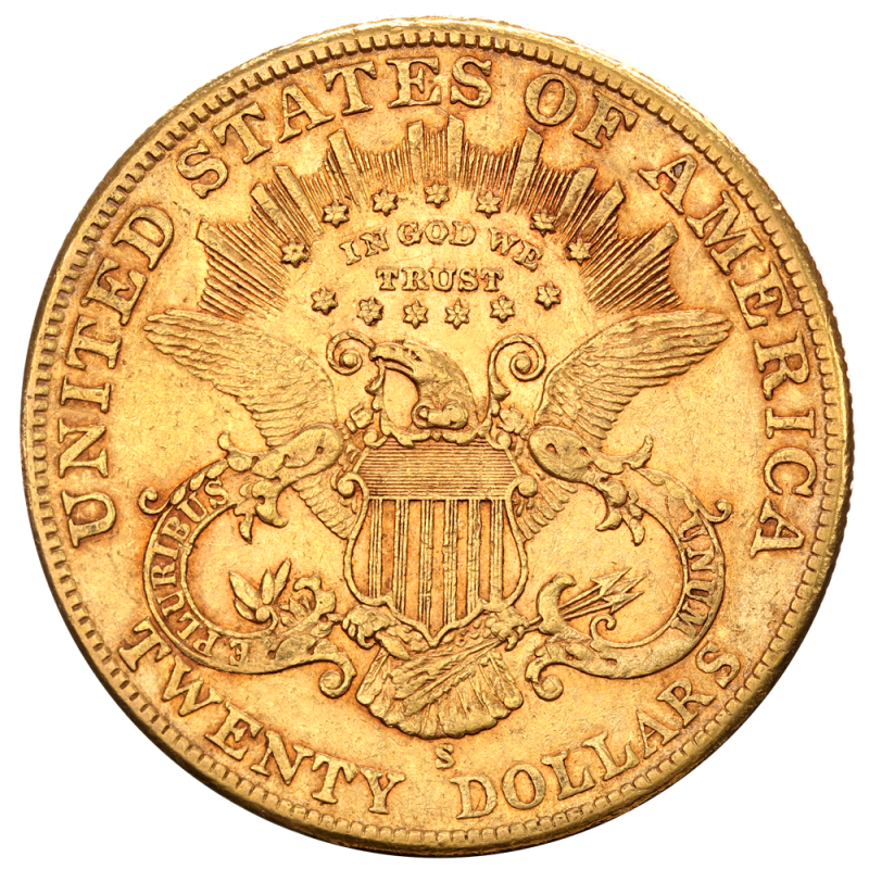 $ 20 Double Eagle Liberty Head Gold Coin | 1850-1907