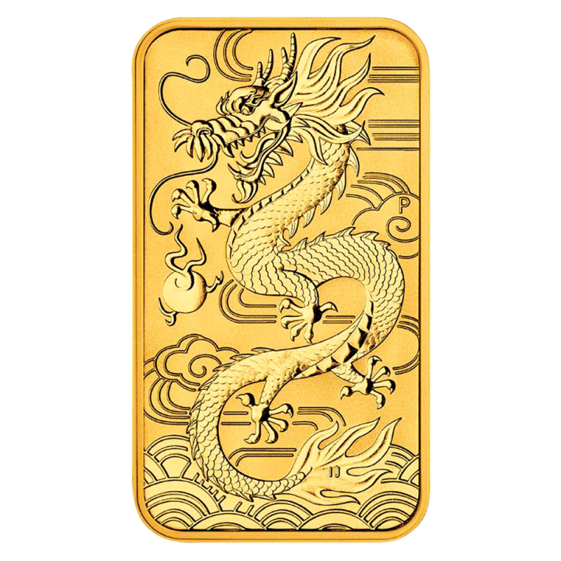 Dragon -rectangular- 1oz Gold Coin 2018