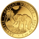 Somalia Elephant 1oz Gold Coin 2017