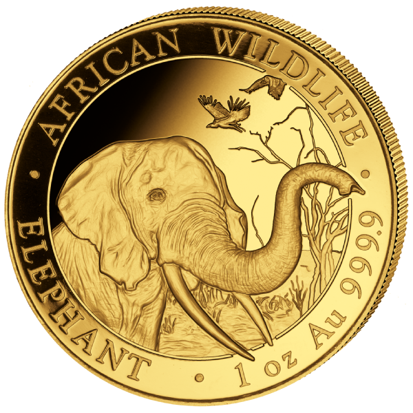 Somalia Elephant 1oz Gold Coin 2018