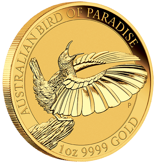 Birds of Paradise Victoria's Riflebird 1oz Gold Coin 2018