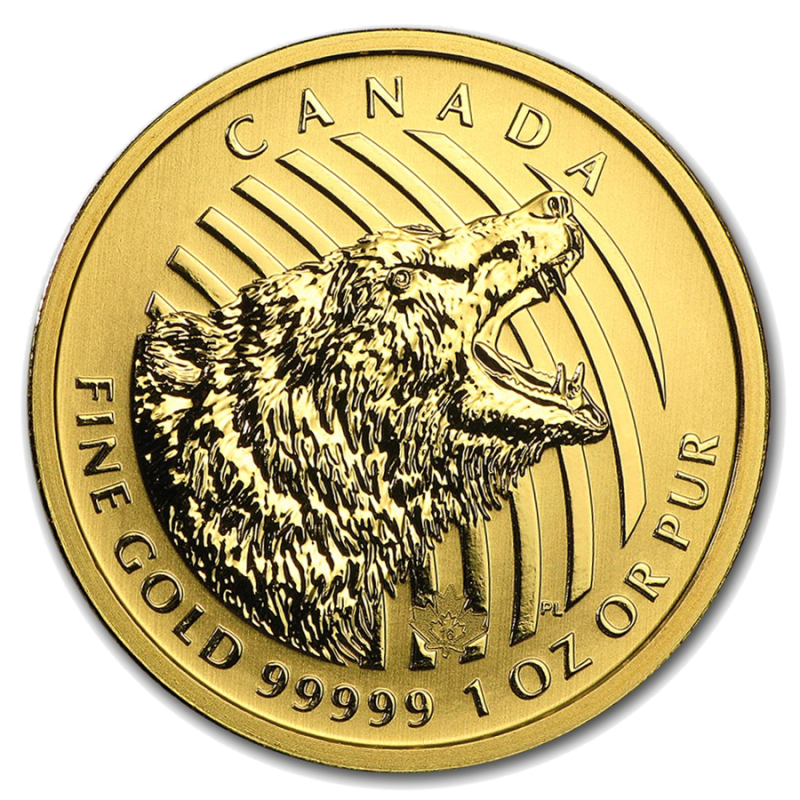 Call of the Wild "Roaring Grizzly" 1oz Gold Coin 2016 | .99999