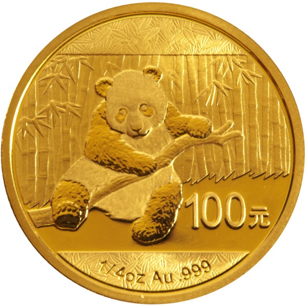China Panda 1/4oz Gold Coin 2014