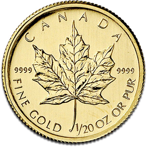 Maple Leaf 1/20oz Gold Coin random years