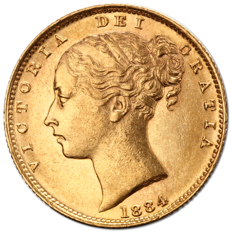 Sovereign Victoria Shiel Gold Coin | 1881-1887