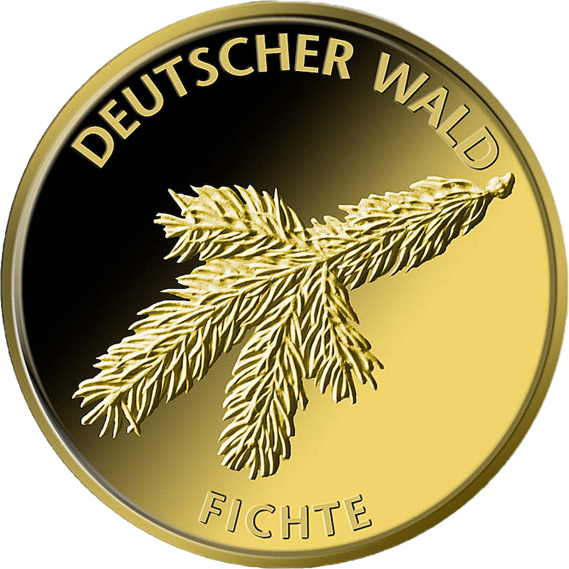 20 Euro German Forest Spruce 1/8oz Gold 2012 (F)
