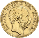 10 Mark King Albert Saxony Gold Coin