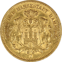 5 Mark Hanseatic Town Hamburg Gold Coin | 1877