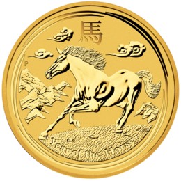 [101117] Lunar Horse 1/2oz Gold Coin 2014