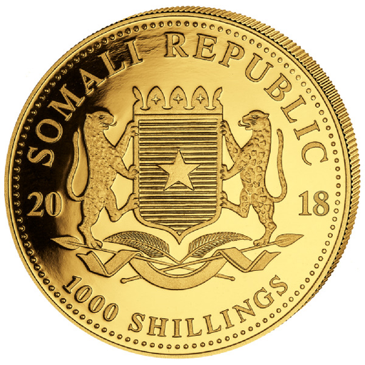 [13121] Somalia Leopard 1oz Gold Coin 2018