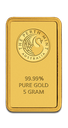 5g Gold Bar Perth Mint with Certificate