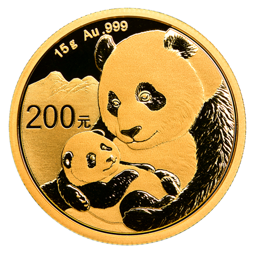 [10695] China Panda 15g Gold Coin 2019