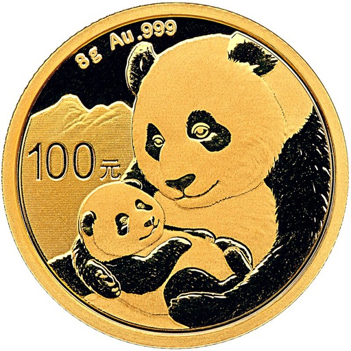 [10694-1] China Panda 8g Gold Coin 2019