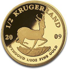[11609] Krugerrand 1/2oz Gold Coin different years