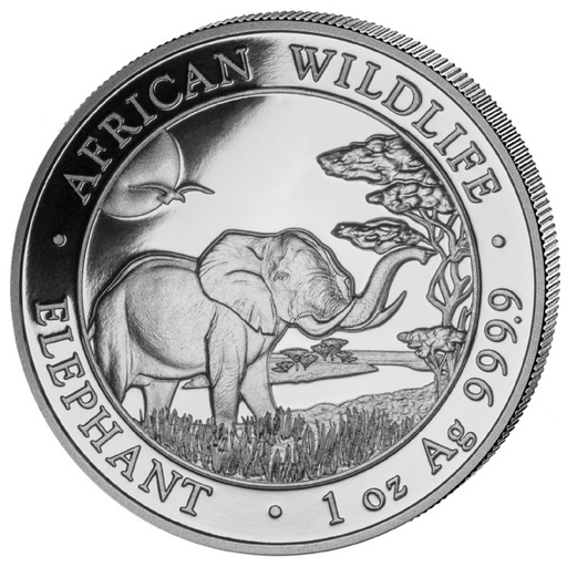 [23115] Somalia Elephant 1oz Silver Coin 2019 (margin scheme)