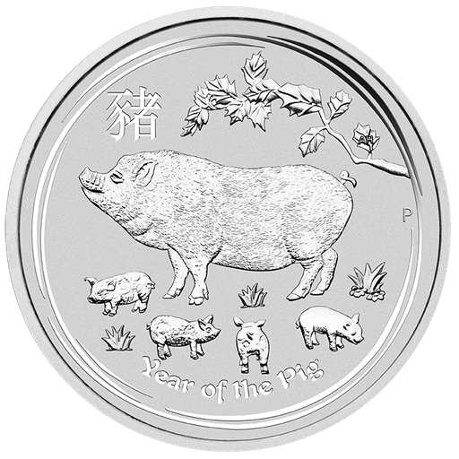 [201296] Lunar II Pig 1oz Silver Coin 2019 (margin scheme)