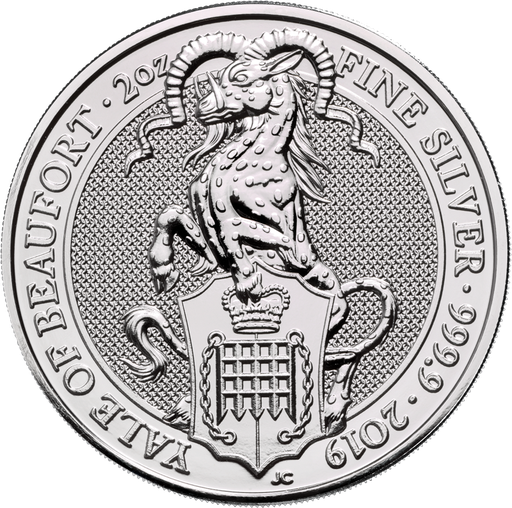 [209178] Queen's Beasts Yale 2oz Silver Coin 2019 (margin scheme)
