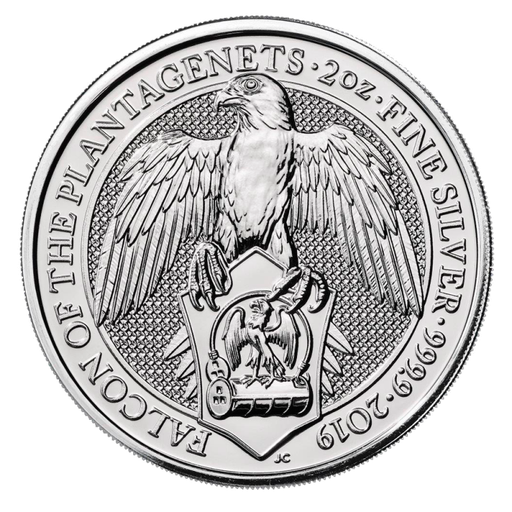 [209181] Queen's Beasts Falcon 2oz Silver Coin 2019 (margin scheme)