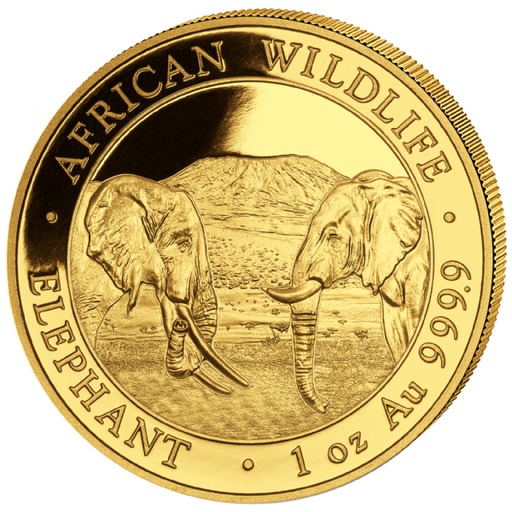 [13112] Somalia Elephant 1oz Gold Coin 2020