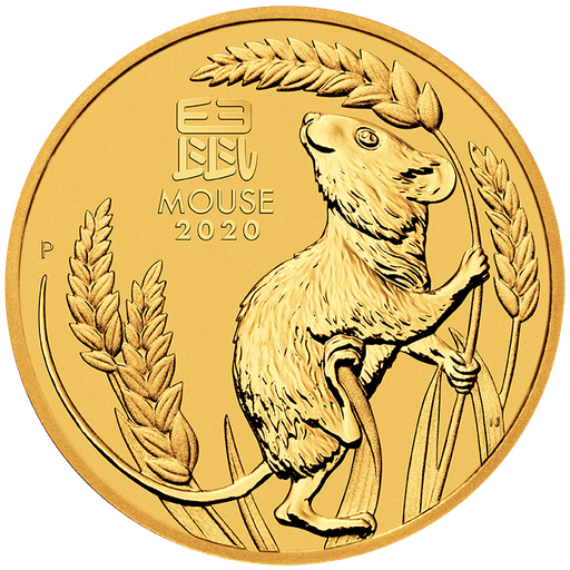 [101242] Lunar III Mouse 1/4oz Gold Coin 2020