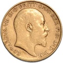 Half Sovereign Edward VII. Gold Coin different years