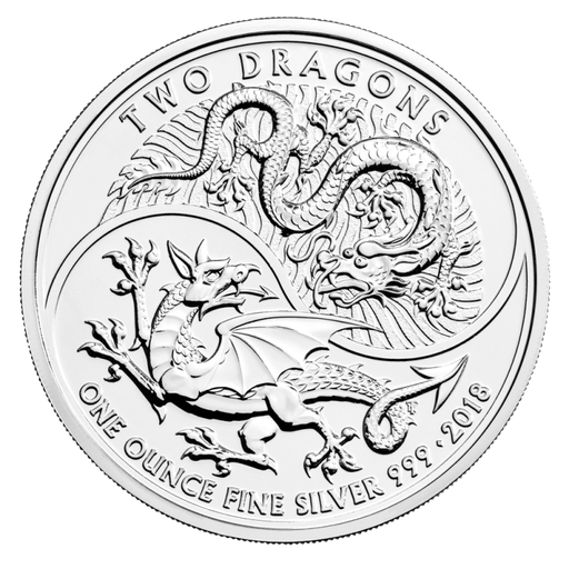 [209168-1] Two Dragon 1oz Silver Coin 2018 margin scheme