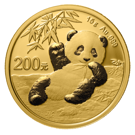 [10698] China Panda 15g Gold Coin 2020