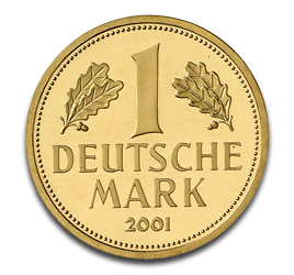 [10815] 1 Goldmark Gold Coin 2001 Germany | Mintmark A
