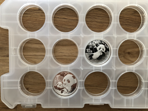 [50132] Original China Panda Coin cassette for 15x China Panda 30g Silver coins - empty