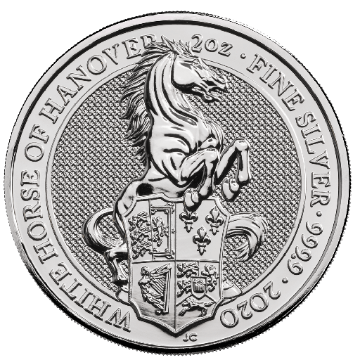[209190] Queen's Beasts White Horse of Hanover 2oz Silver Coin 2020 margin scheme