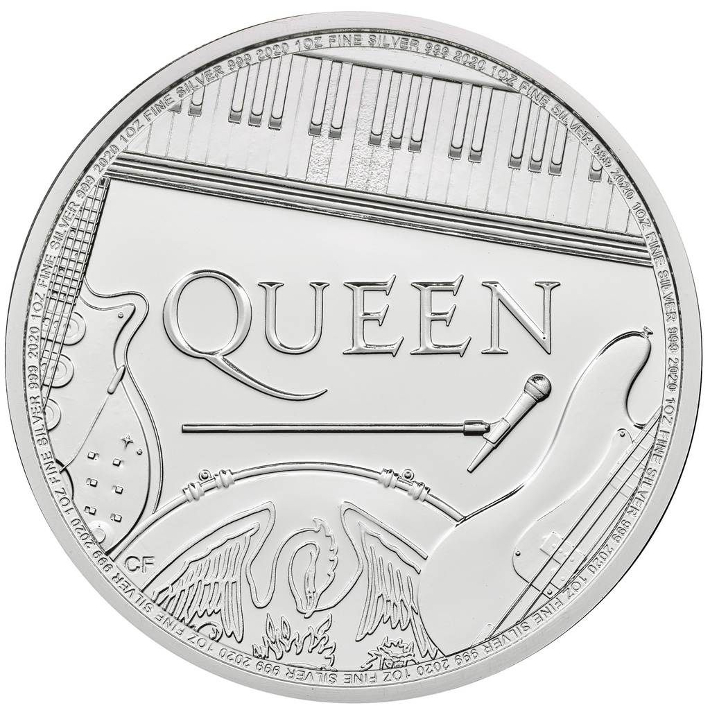 Music Legends - Queen - 1 oz Silver Coin 2020 (BU) | CelticGold.eu