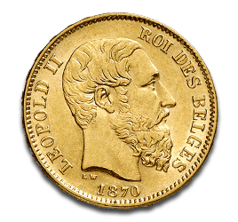 [10301] 20 Francs Leopold II Gold Coin | 1865-1909 | Belgium