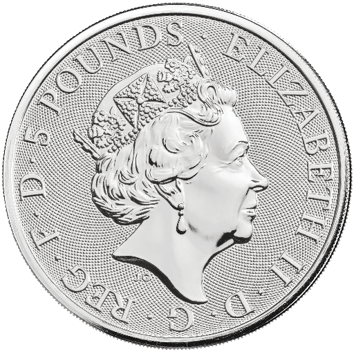 [209195] Queen's Beasts White Greyhound of Richmond 2oz Silver Coin 2021 margin scheme