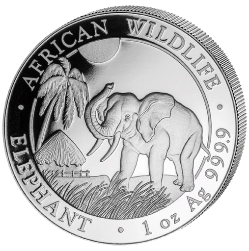 [23107-1] Somalia Elephant 1oz Silver Coin 2017 margin scheme
