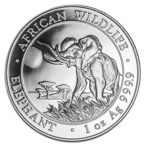 [23106-1] Somalia Elephant 1oz Silver Coin 2016 margin scheme