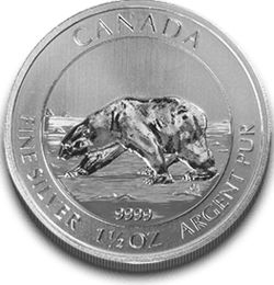 [20478-1] Polar Bear 1.5oz Silver Coin 2013 margin scheme