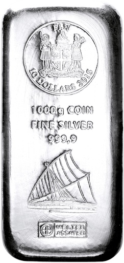 [22611-1] Silver Coin Bar 1 Kilo Fiji Island  - margin scheme