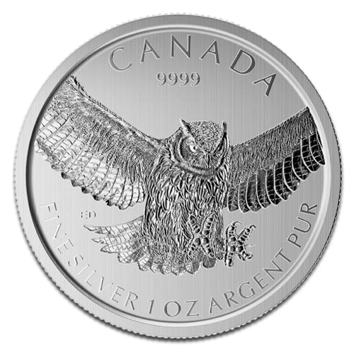 [204204-1] Great Horned Owl Birds of Prey 1oz Silver Coin 2015 margin scheme