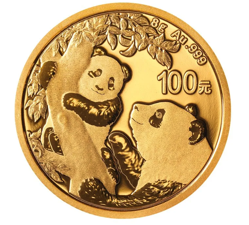 [106303] China Panda 8g Gold Coin 2021