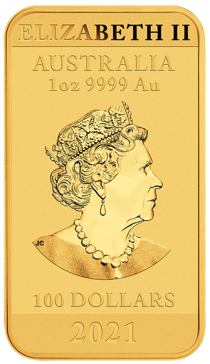 [101221] Dragon -rectangular- 1oz Gold Coin 2021