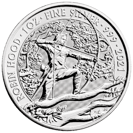 [209203] Myths and Legends Robin Hood 1oz Silver Coin 2021 margin scheme