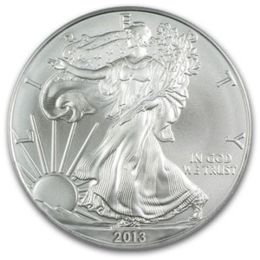 [21818-1] American Eagle 1oz Silver Coin 2013 margin scheme