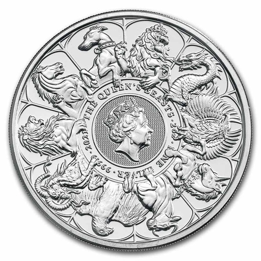 [209206-1] Queen's Beasts Completer Coin 2oz Silver Coin 2021 margin scheme