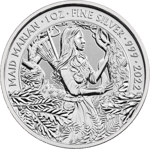 [209207-1] Myths and Legends Maid Marian 1oz Silver Coin 2022 margin scheme