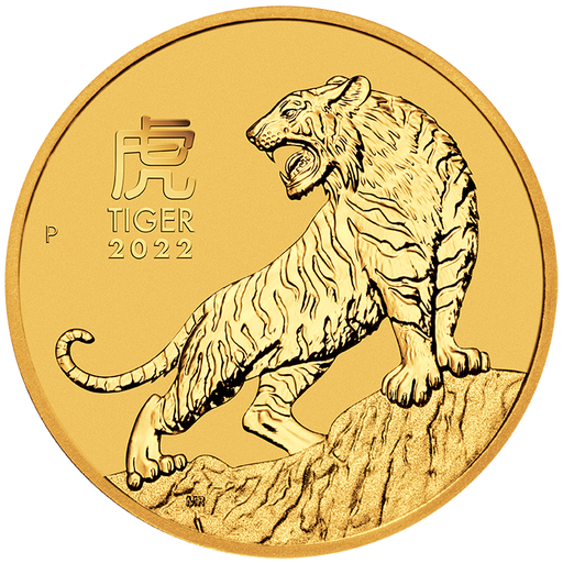 [101262] Lunar III Tiger 1/4oz Gold Coin 2022