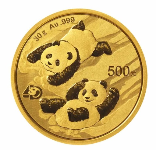 [106306] China Panda 30g Gold Coin 2022