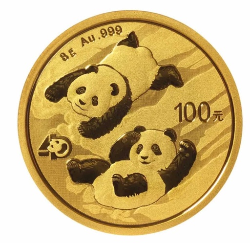 [106308] China Panda 8g Gold Coin 2022